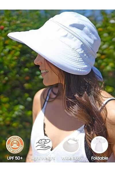 Mood Agenda Pălărie de damă cu boruri late, detașabilă, cu fermoar, cu fundă