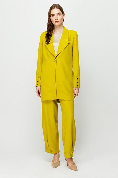 Esswaap Snap Detailed Oversize Jacket Trousers Set Pistachio Green