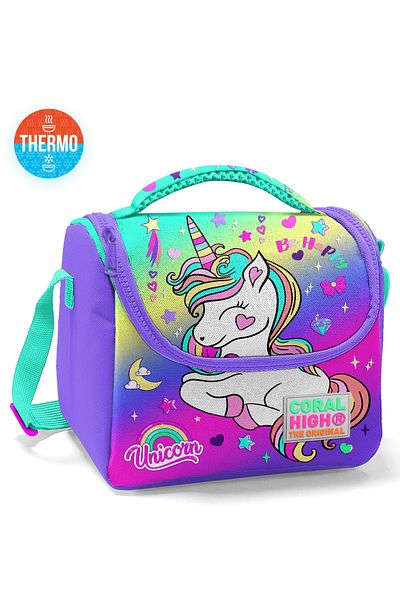 Coral High Kids Lavender Water Green Unicorn με σχέδια Thermo Lunch Box 11729