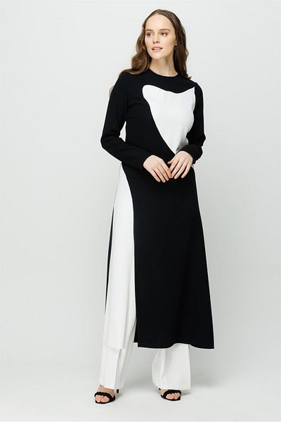 Esswaap Color Transitional Slit Detailed Trousers Set Ecru
