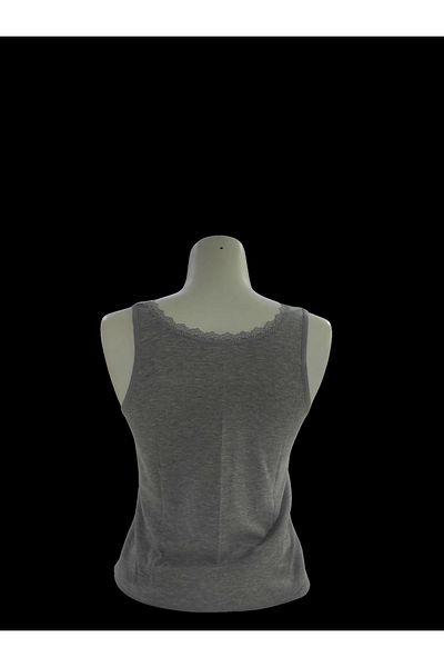 Kolcu Gray Lace-Up Collar Wide Strap Women's Athlete