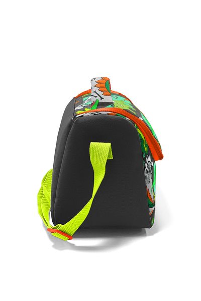 Coral High Kids Gray Green Dinosaur Patterned Thermo Lunchbox 11832