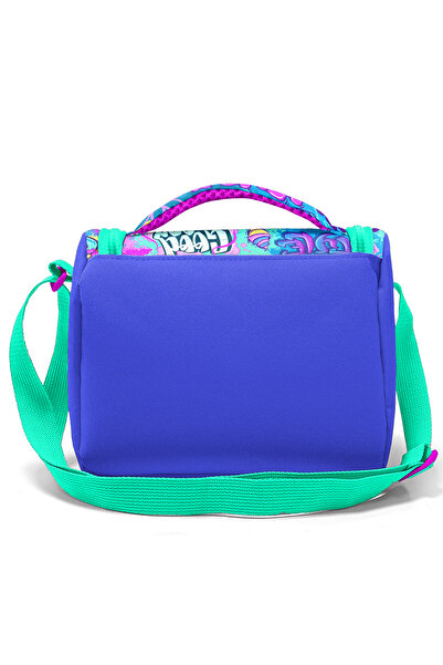 Coral High Kids Lavender Water Green Graffiti Patterned Thermo Lunch Box 11827