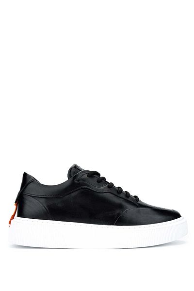 Tamer Tanca Men's Genuine Leather Black Sports Shoes