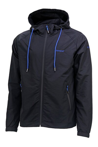 Shinzone Erkek Suya ve Rüzgara Dayanıklı Siyah Yağmurluk
