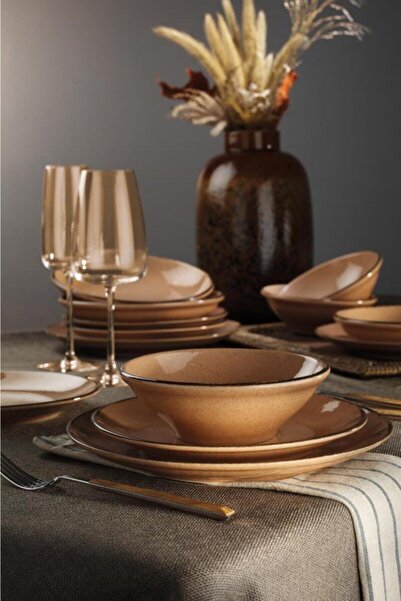 PEARL Colorx Eo 24 Parça 6 Kişilik Yemek Seti Yavruağzı