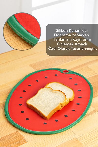 Meleni Home Fruit, Vegetable, Cutting Chopping Board, Fruit Shaped Cutting Board, Flexible Cutting Board-Watermelon Motif