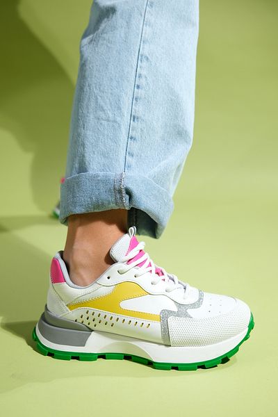 LuviShoes BLAJ, alb, galben, multi pantofi sport pentru femei