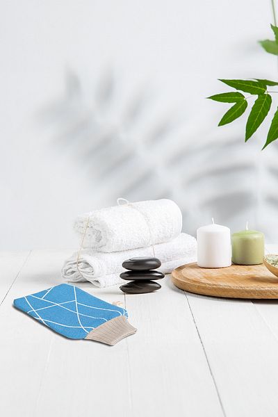 Renhua Microfiber Bath Scrub (4 PCS) Deeply Skin Care Gentle Peeling and Effective Purification