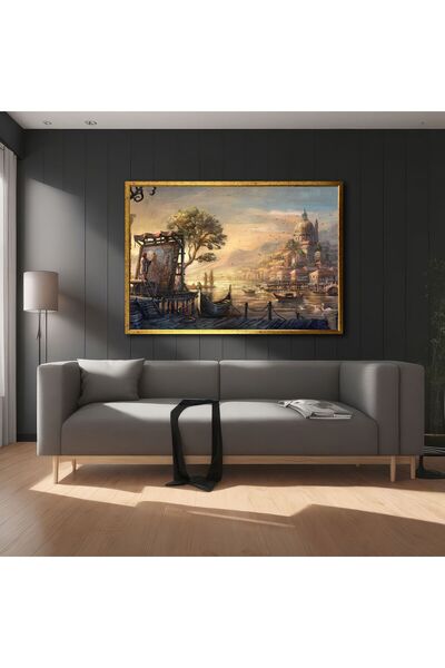 TrendCanvasArt İstanbul Manzarası Kanvas Tablo, Dekoratif Asmaya Hazır Duvar Resmi