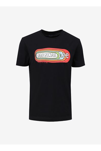 Lee Cyklistický límec Černé pánské tričko L241330001 Tričko Crew Neck