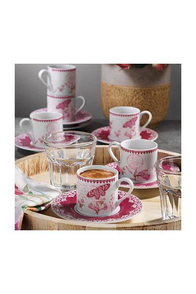 Kütahya Porselen Rüya 12 Piece Coffee Cup Set for 6 People 9743