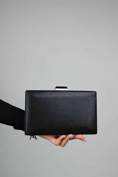 LuviShoes Geantă de seară pentru femei TORONTO Black Plaster