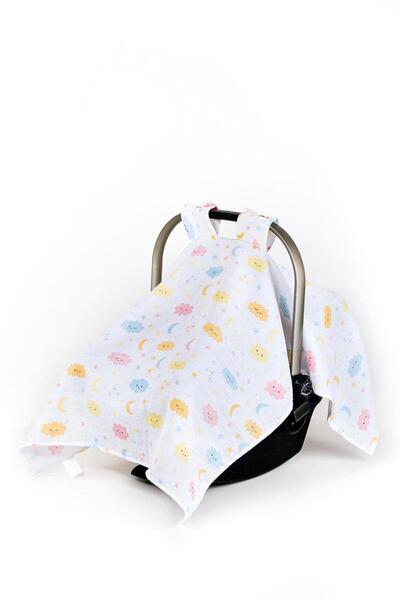 grow with muslin %100 Pamuk Muslin Kumaş Anakucağı Puset Örtüsü