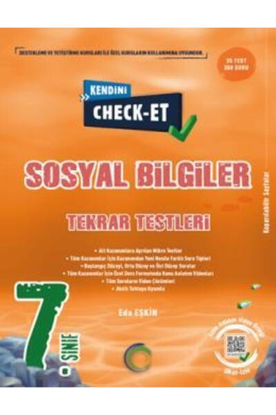 Okyanus Yayınları OKYANUS YAYINCILIK 7. SINIF KENDİNİ CHECK-ET SOSYAL BİLGİLER TEKRAR TESTLERİ