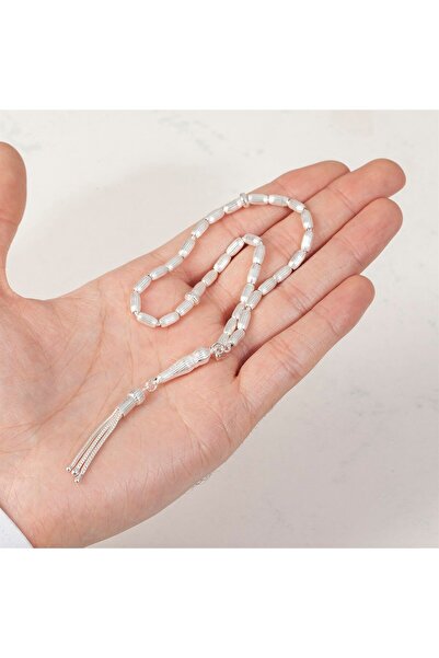 Yantra Silver 925 Ayar El İşi Boru Desen Model Erkek Gümüş Tesbih
