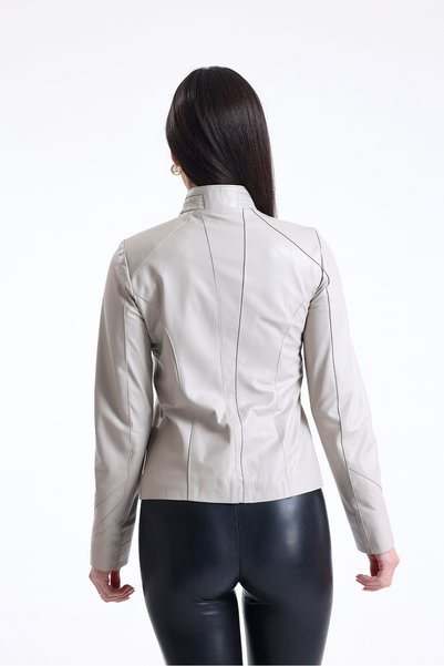 LİDYA DERİ Women's Genuine Leather Jacket