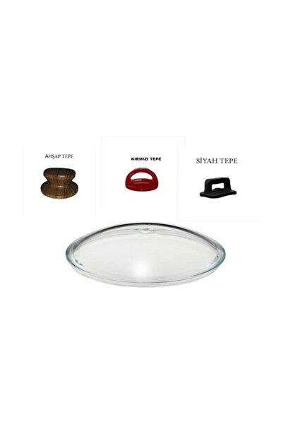 yeni11 Tencere Ve Tava Kapağı Cam  Tepeli 22 Cm Kapak