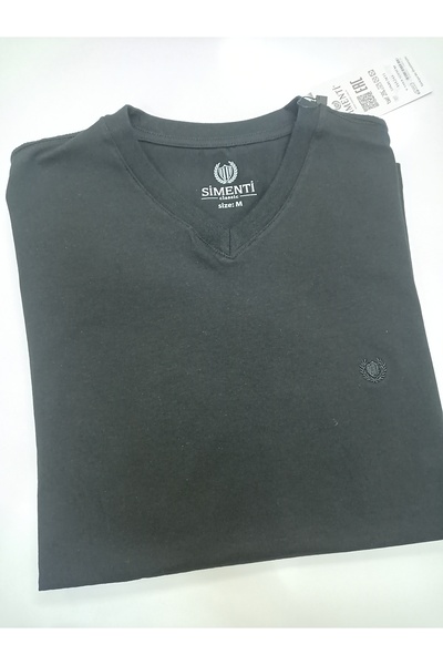 SİMENTİ Tricou cu decolteu în V din jerseu