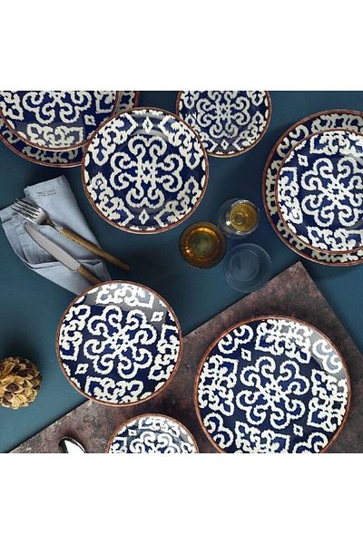 Kütahya Porselen Nano Ceramic Cake Plate 20 Cm 6 Pieces 89071 Pattern