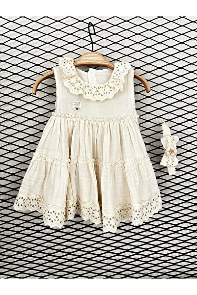 MUTİR МУСЛІНОВЕ ПЛАТТЬЕ З ФІСТО-КОМИРОМ ДЛЯ ДІВЧАТОК