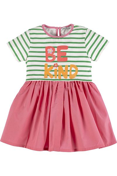 İdilbaby&Mamino Rochie İDİLBABY&MAMINO cu dungi verzi