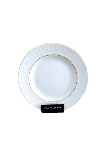 Kütahya Porselen Mother of Pearl Gilded Dinner Plate 6 Pieces