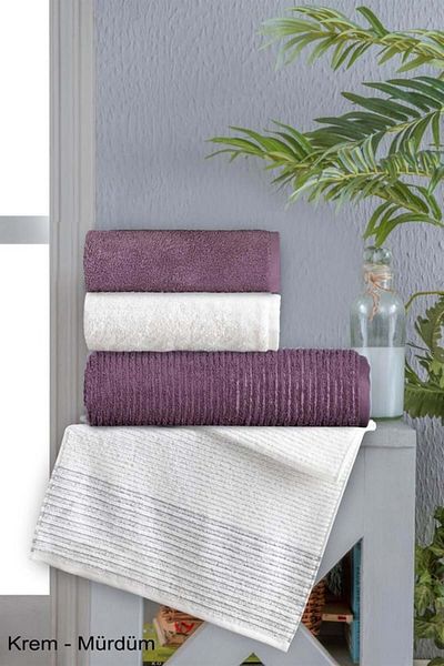 Altınbaşak LISA IVORY - PLUM COTTON BABY SET