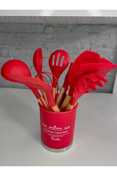 ALANYA HOME DECOR 12 PRC NONSTICK SILICONE KITCHEN UTENSILS - SCOOP SET Non-Stick Silicone Kitchen Utensils Ladle Set
