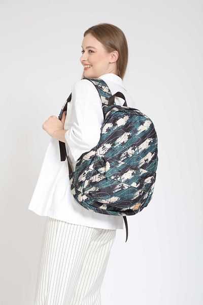 Street Bag Μπλε Unisex γεωμετρική τσάντα - Αδιάβροχη, έθνικ μποέμ μοτίβο, καθημερινό σχολείο και κατασκήνωση ταξιδιού