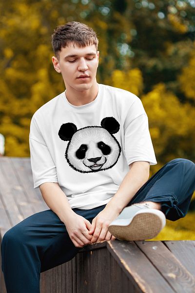 MYADA Μπλουζάκι με στάμπα με στάμπα σε στυλ Panda