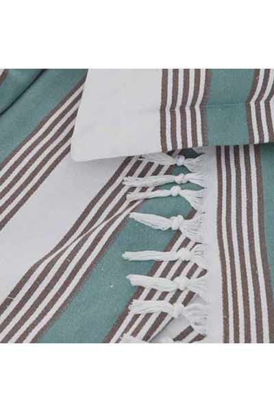 Altınbaşak Luxart Fringed Bedspread 2x Pillow 220x240