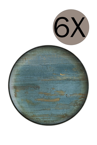 Bonna Porselen Madera Mint Gourmet Düz Tabak 17 Cm Mdrmtgrm17dz 6'lı Takım