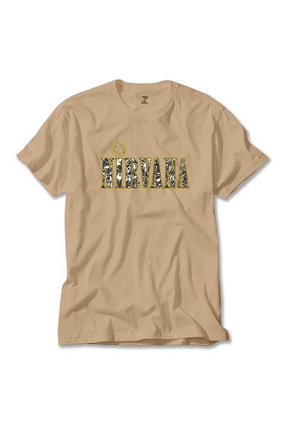 Z zepplin T-shirt με λογότυπο Nirvana και Text Cream