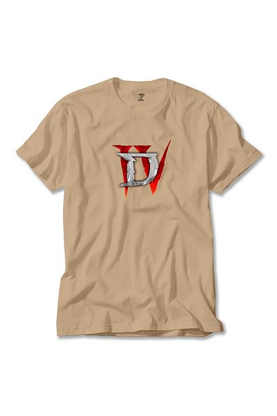 Z zepplin Κρεμ μπλουζάκι Diablo IV For Logo