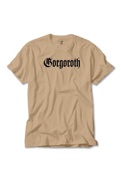 Z zepplin Κρεμ μπλουζάκι με κείμενο Gorgoroth