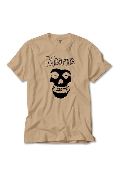 Z zepplin Κρεμ μπλουζάκι με σχέδιο κρανίου Misfits