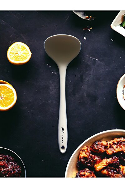 Multiamo Hard Tip Heat Resistant Fireproof Non-Stick Silicone 28 Cm Ladle 1 Piece / Four Color Options