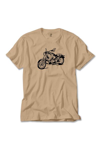 Z zepplin Κρεμ μπλουζάκι Cruiser Motorcycle Drawing