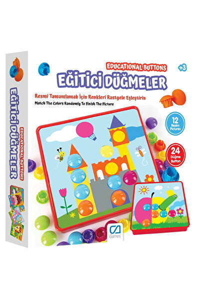 CA Games Eğitici Düğmeler 3+ Yaş Çocuklar için 12 Resim 24 Düğme Eğlenceli ve...