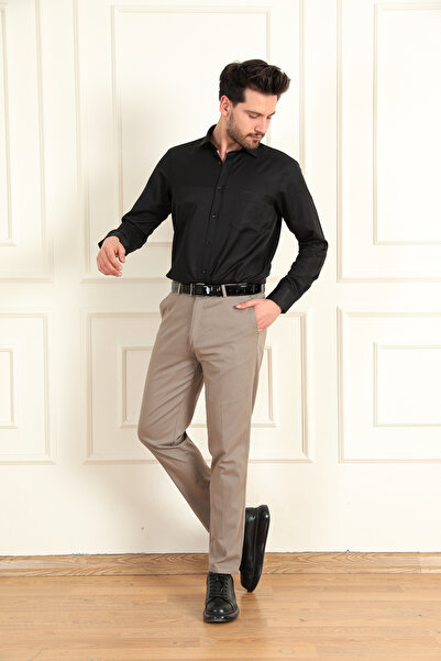 ModaPlaza Classic Men's Gabardine Trousers