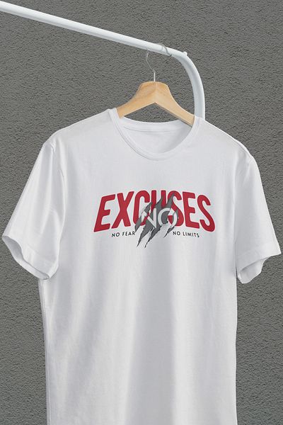 MYADA Excuses Written Paw Printed Oversize T-Shirt