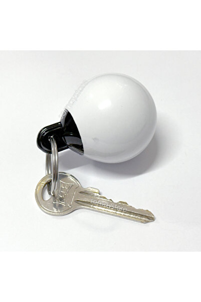 SomayStore Tekne Batmaz Anahtarlık Balon Usturmaça Modeli 6x 4.5 Cm Beyaz