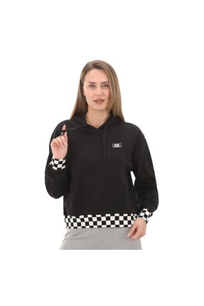 Vans 000GJ2BLK1 R Vans Boom Boom Check Crop I Kad n Sweatshirt Siyah Fiyat Yorumlar Trendyol
