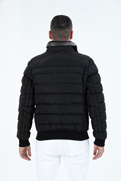 G-FOX Men's Short Hoodless Padded Wind Resistant Classic Puffer Jacket 9098