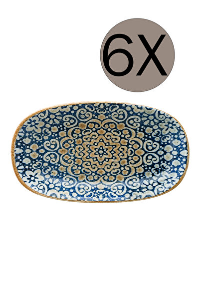 Bonna Porselen Alhambra Gourmet Oval Kayık Tabak 19x11 Cm Alhgrm19oky 6'lı Takım