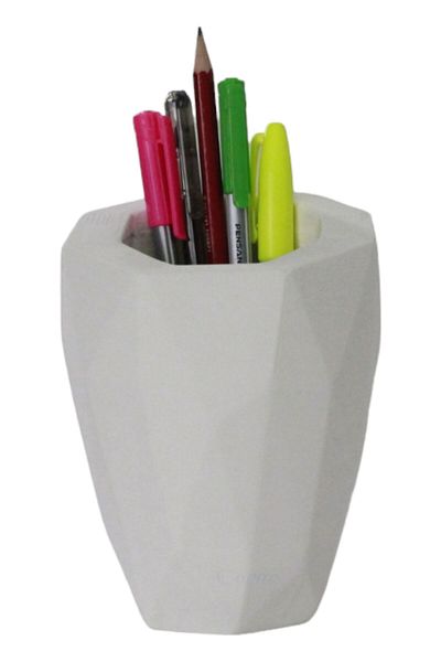 Evene Pen Holder White Color Desk Pen Holder Organizer Pen Holder Model 19