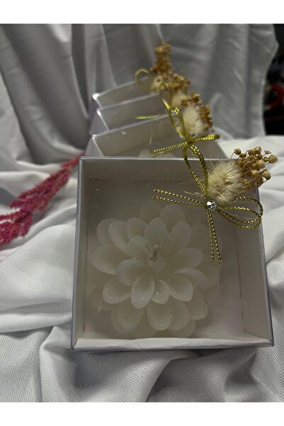 İPEK DREAMS 10 ADET  SÜSLEMELİ LOTUS MUM, NİKAH, DOĞUM, SÜNNET, NİŞAN, SÖZ, K...