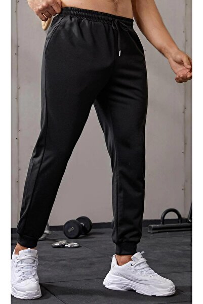 GHASSY CO. Ghassy Co. Erkek Dar Paça Running Hafif Koşucu Fitness Gym Athletic Dalgıç Kumaş Spor Eşofman Altı