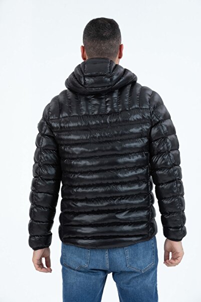 G-FOX Erkek Kısa Sabit Kapşonlu Dolgulu Spor Şişme Mont 9714